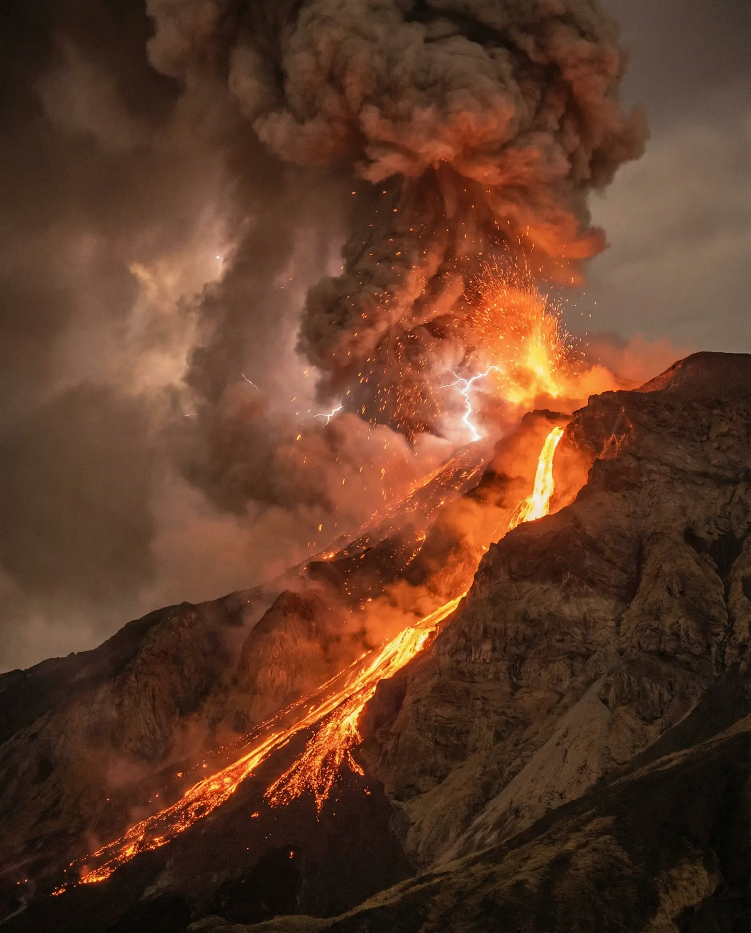 火山喷发壮观场景 - 视频九色 自然奇观